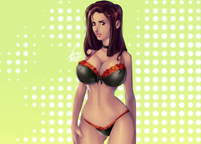 Обои картинки фото рисованное, люди, девушка, взгляд, фон