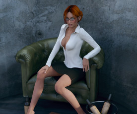 Картинка 3д+графика люди+ people фон взгляд девушка