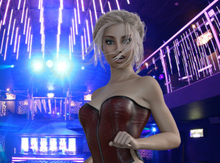 Картинка 3д+графика люди+ people взгляд фон девушка