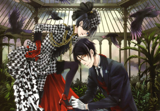 Картинка аниме kuroshitsuji себастьян сиэль