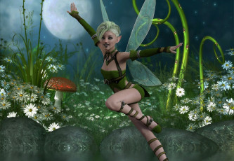 Картинка 3д+графика эльфы+ elves фея взгляд фон