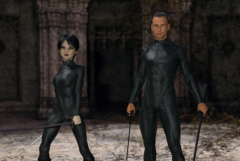 Картинка 3д+графика фантазия+ fantasy девушка взгляд фон парень