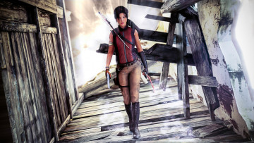 Картинка 3д+графика амазонки+ amazon пистолет фон униформа девушка