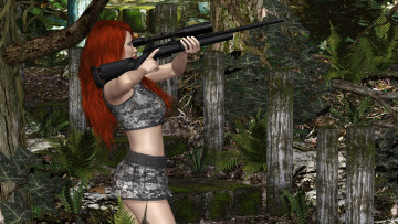 Картинка 3д+графика люди+ people девушка взгляд фон