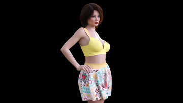 Картинка 3д+графика люди+ people фон взгляд девушка