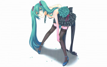 Картинка аниме vocaloid фон взгляд девушка