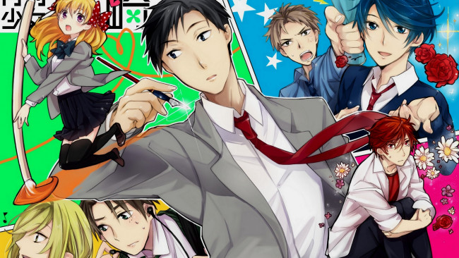 Обои картинки фото аниме, gekkan shoujo nozaki-kun, персонажи