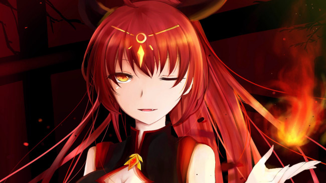 Обои картинки фото elsword, аниме, девушка, взгляд, фон