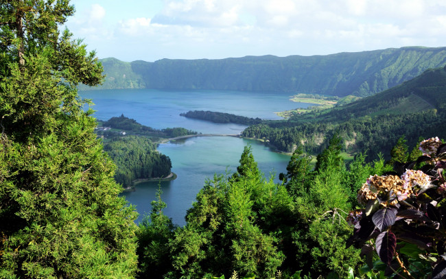 Обои картинки фото природа, реки, озера, деревья, озеро, горы