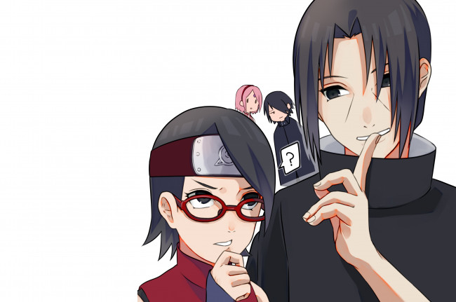 Обои картинки фото аниме, naruto, итачи, сарада