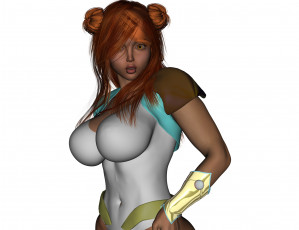 обоя 3д графика, люди , people, фон, взгляд, девушка