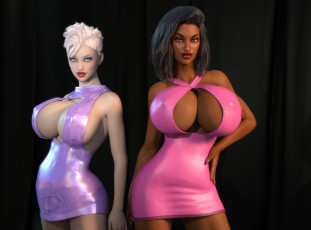 Картинка 3д+графика люди+ people фон взгляд девушки