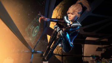 Картинка 3д+графика фантазия+ fantasy девушка взгляд фон