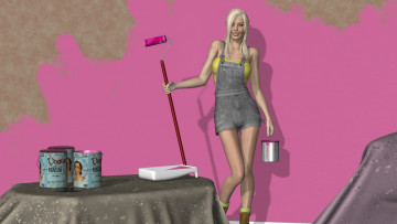 Картинка 3д+графика люди+ people фон взгляд девушка