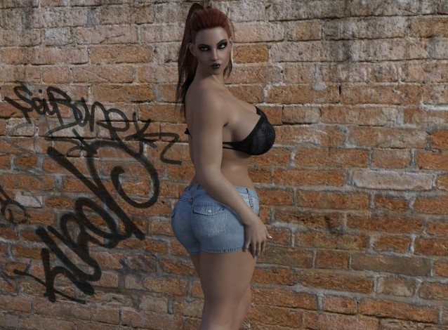 Обои картинки фото 3д графика, люди , people, фон, взгляд, девушка