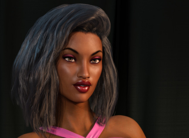 Обои картинки фото 3д графика, портрет , portraits, фон, взгляд, девушка