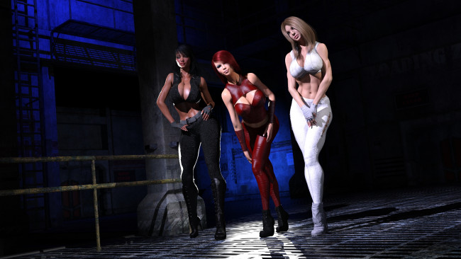 Обои картинки фото 3д графика, фантазия , fantasy, девушки, фон, взгляд, униформа