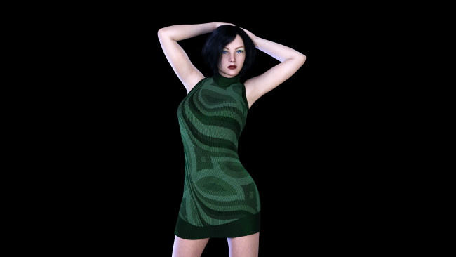 Обои картинки фото 3д графика, люди , people, фон, взгляд, девушка