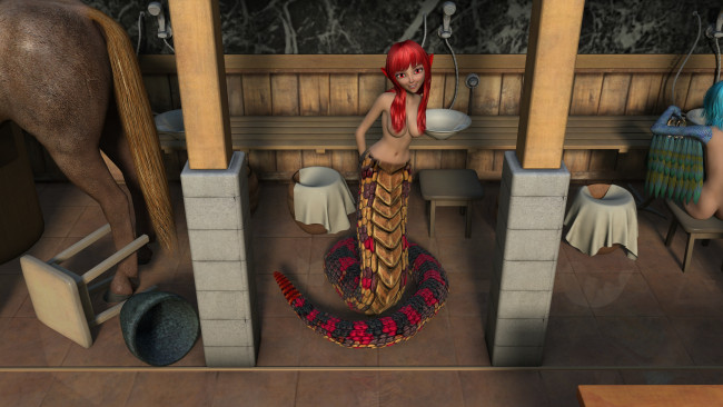 Обои картинки фото 3д графика, существа , creatures, взгляд, эльфийка, фон