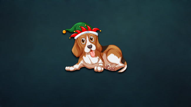 Обои картинки фото праздничные, векторная графика , новый год, фон, собака, 2018, год, собаки, настроение, минимализм, зима, новый