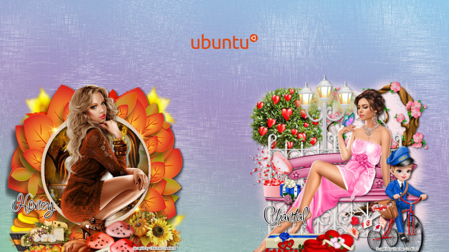 Обои картинки фото компьютеры, ubuntu linux, фон, логотип