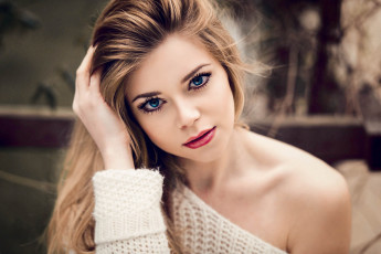 Картинка девушки -unsort+ лица +портреты блондинка свитер лицо