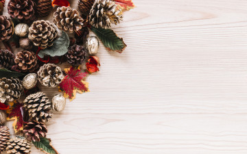 Картинка праздничные -+разное+ новый+год шишки орехи