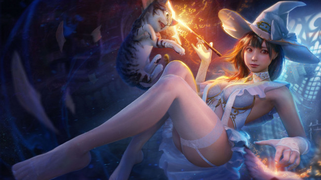 Обои картинки фото фэнтези, маги,  волшебники, witch, yuan