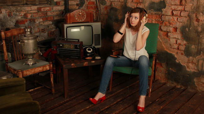 Обои картинки фото девушки, - рыжеволосые и разноцветные, красивая, девушка