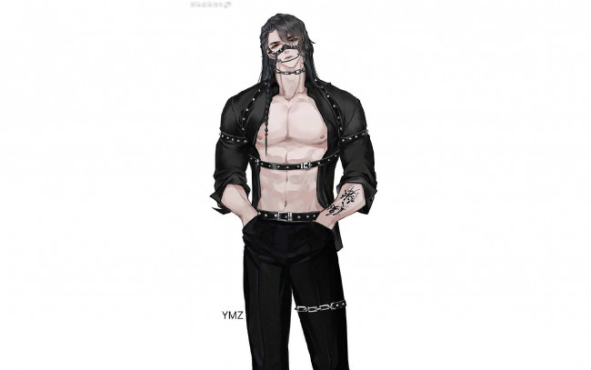 Обои картинки фото аниме, tian guan ci fu, хуа, чэн, цепи