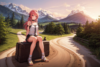 Картинка аниме пейзажи +природа нейросети графика нейроарт ai art нейронные сети рисунки нейро искусство