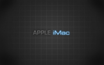 обоя компьютеры, apple, hi, tech, logo, blue, черный, imac