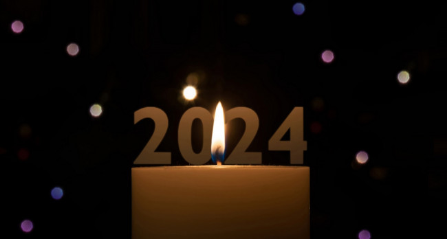 Обои картинки фото праздничные, новогодние свечи, свеча, год, цифры