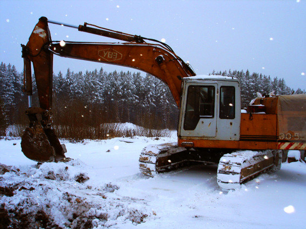 Обои картинки фото техника, экскаваторы