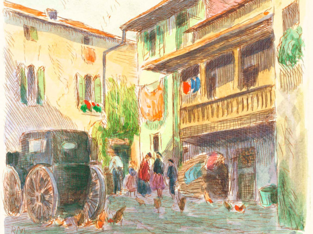 Обои картинки фото рисованные, города