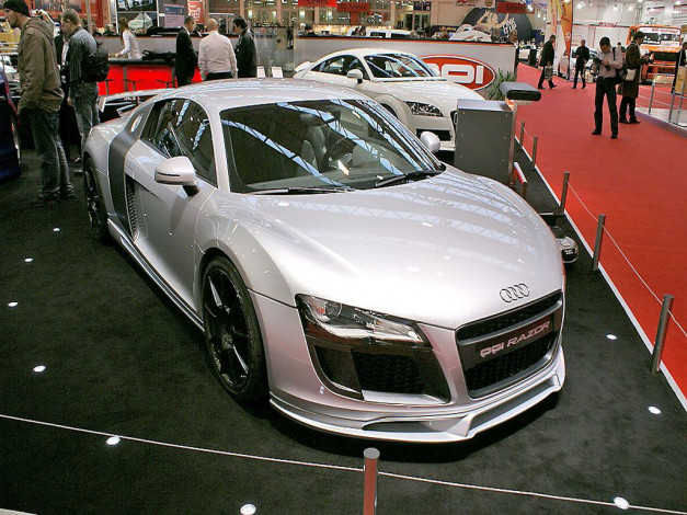 Обои картинки фото audi, qqi, razor, автомобили, выставки, уличные, фото