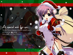 Картинка аниме merry chrismas winter