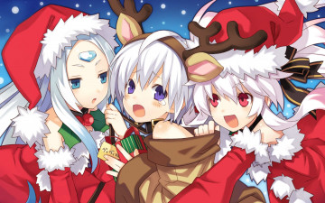 Картинка аниме merry chrismas winter