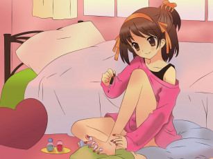 Картинка аниме the melancholy of haruhi suzumiya