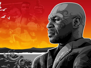 Картинка векторная графика mike tyson бокс