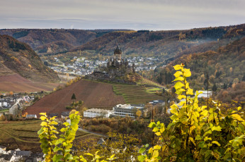 Картинка burg cochem германия города кохем замок