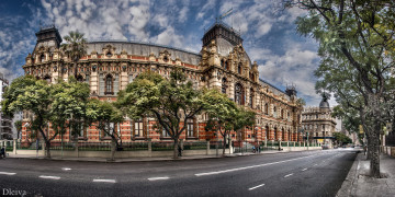 Картинка the water company palace buenos aires argentina города буэнос айрес аргентина дворец деревья дорога