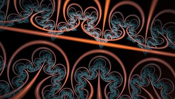 Картинка 3д графика fractal фракталы цвета линии узор фон