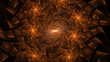 Картинка 3д графика fractal фракталы фон цвета узор линии