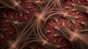 Картинка 3д графика fractal фракталы изгибы линии узор фон рисунок