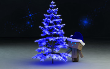 Картинка 3д графика holidays праздники данбо елка