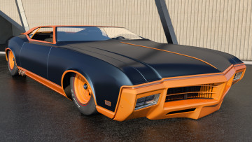 Картинка автомобили 3д riviera buick 1969
