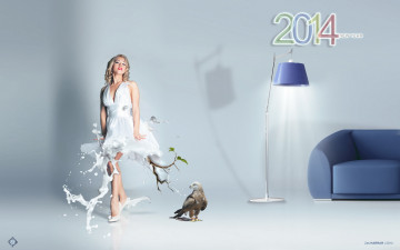 Картинка разное компьютерный+дизайн девушка ветка орел диван светильник