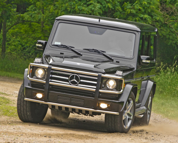 Обои картинки фото автомобили, mercedes-benz, mercedes, g55, темный, кубик, гелендваген, amg
