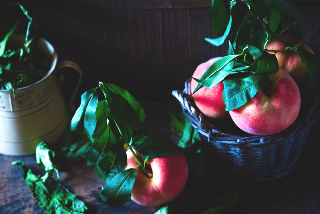 Обои картинки фото еда, персики,  сливы,  абрикосы